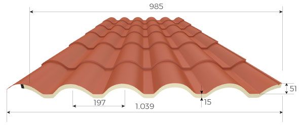 strenghtened IsoCoppo Tek for civil roofs